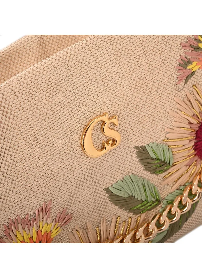 Carmen Steffens  Golden Embroidered Bag for Women | Best Price UAE